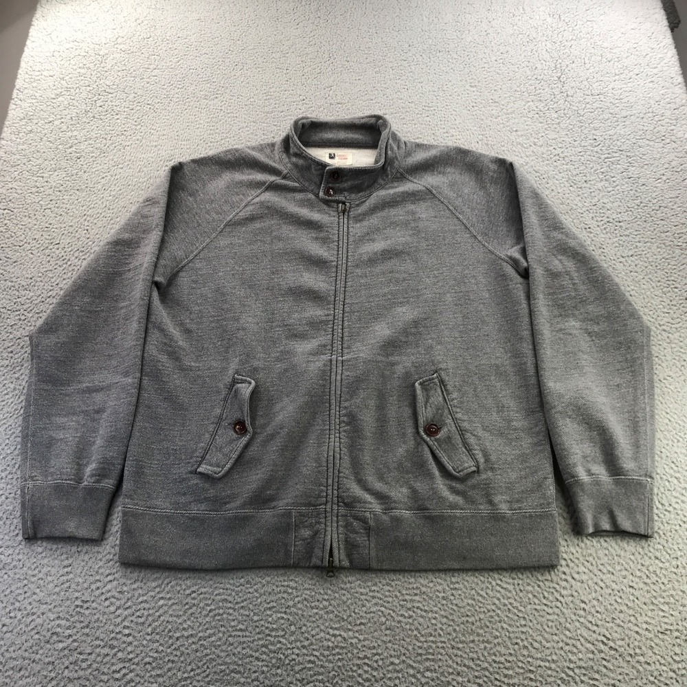 Todd Snyder X Champion  Sweatshirt Mens 2XL Gray Full Zip Terry Cardigan Mock